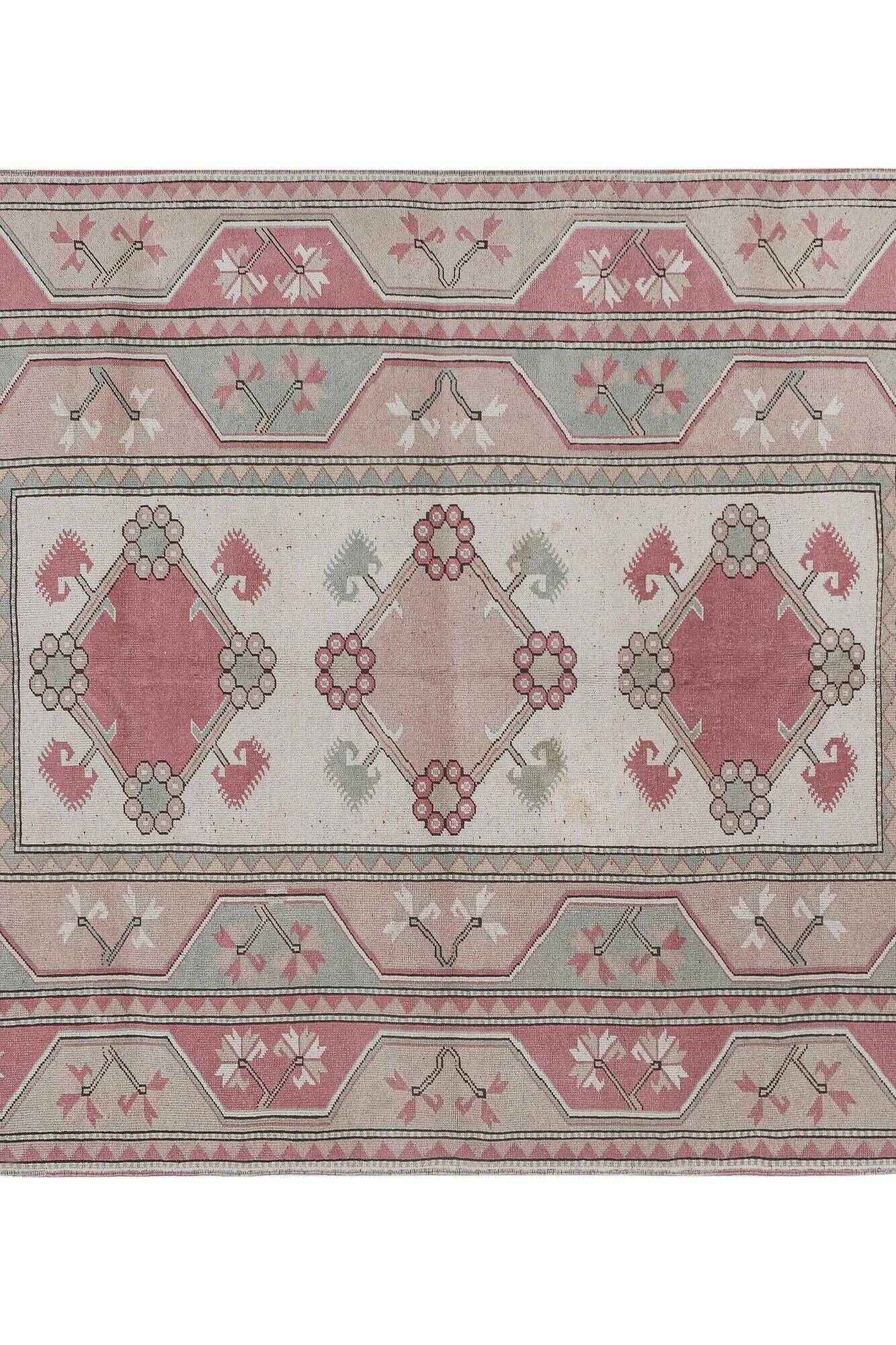 Vintage Turkish handmade rug 212x304 cm