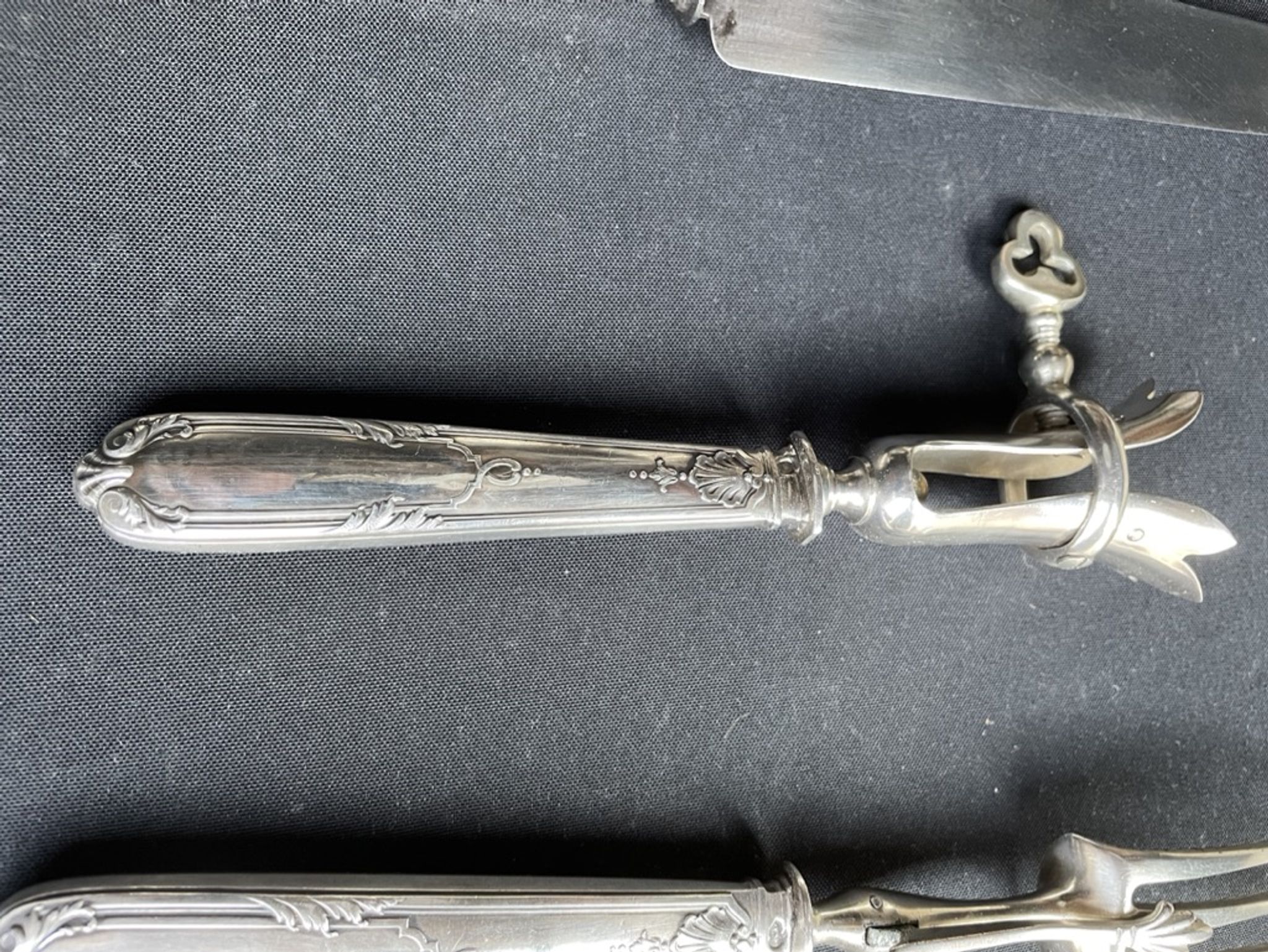 Service à découper Argent Minerve style Louis XV