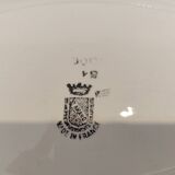 Plat ovale motifs fleurs St Amand Vintage