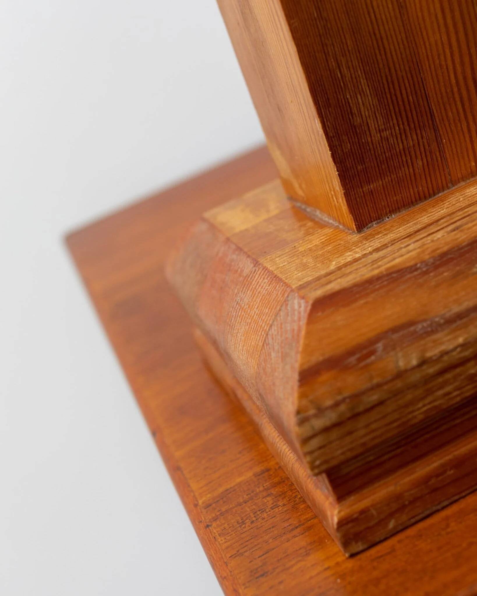 Bois Wood Candle Holder, Solid Wood, Made in Italy, Mid-Century 1950s Three-Arm Silhouette