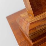 Bois Wood Candle Holder, Solid Wood, Made in Italy, Mid-Century 1950s Three-Arm Silhouette