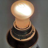 Three vintage bedside lamps in silver