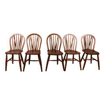 Set of 5 19th Century Windsor Chairs