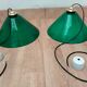 Lot de 3 opalines vertes anciennes