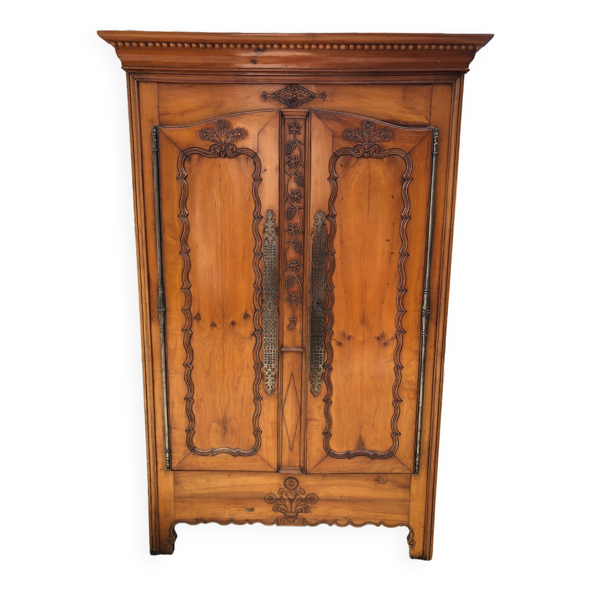 Louis XV style cherry wood cabinet late 19th century