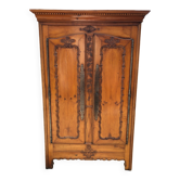 Louis XV style cherry wood cabinet late 19th century