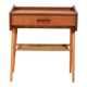 Scandinavian teak bedside table with shelf
