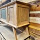 Small vintage wooden kitchen buffet from the 1960s.