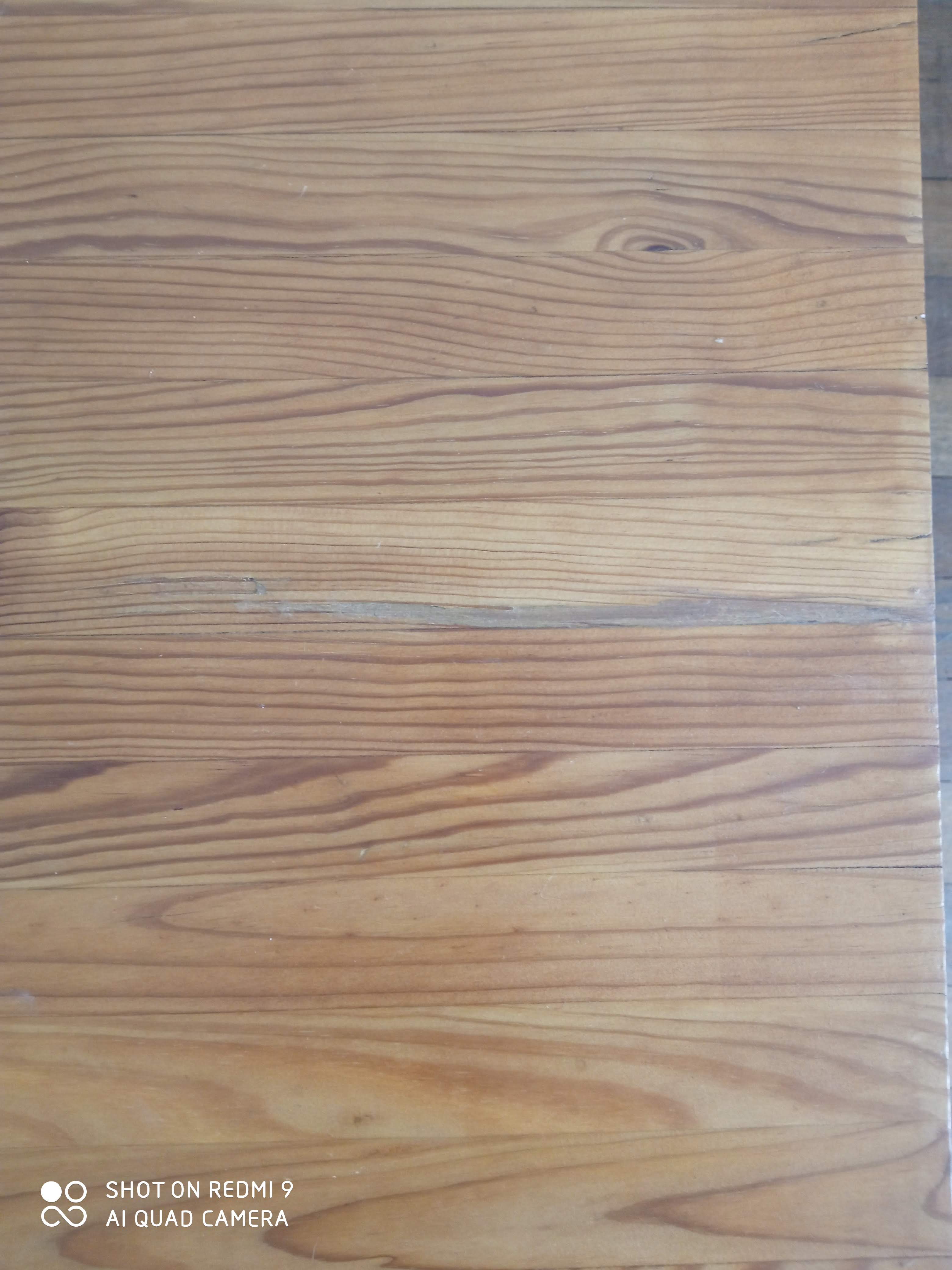 Coffee table in pine Pierre Beguet 70s