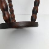 Wooden stool turned tripod foot