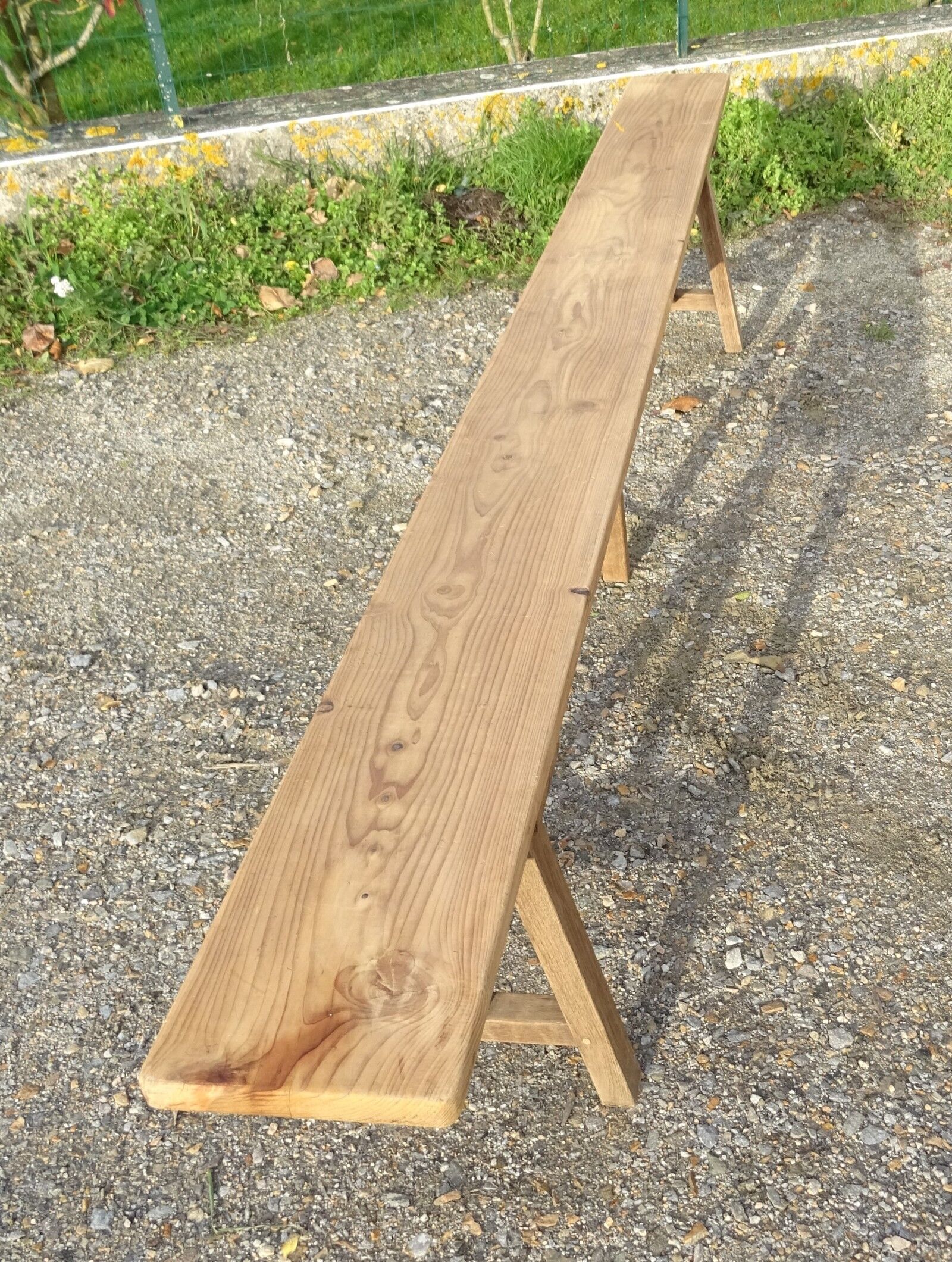 Solid wood farm bench 248 cm