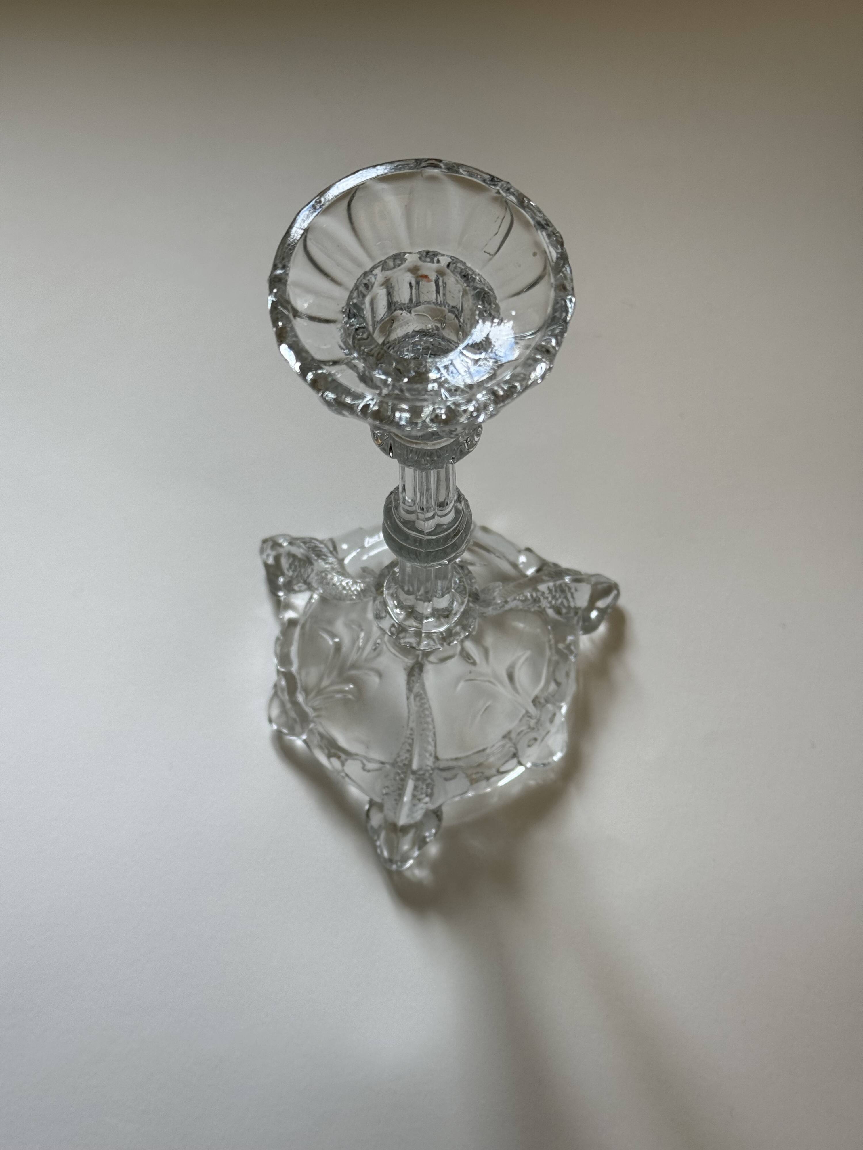Bougeoir en verre