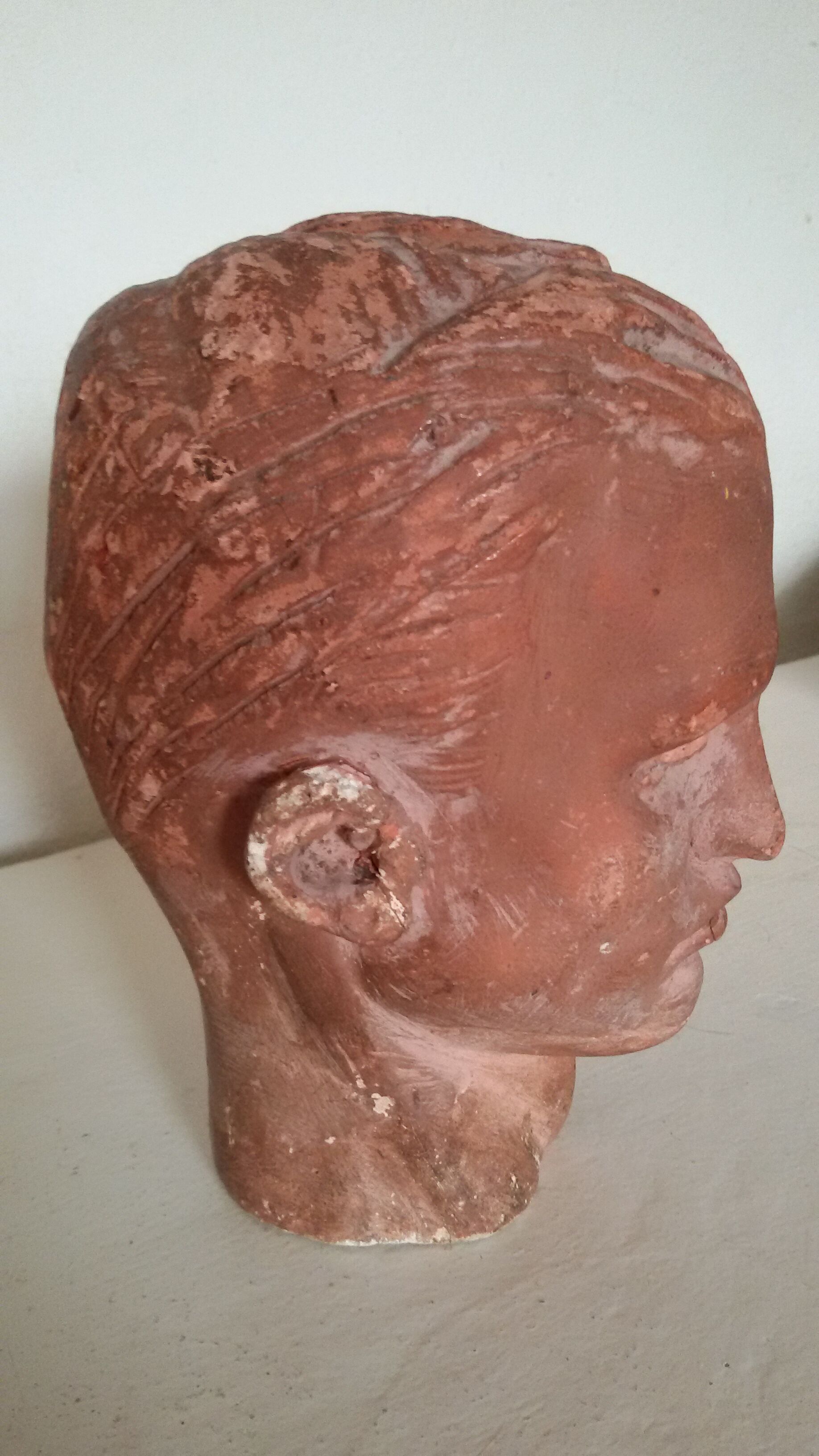 Head of young man of the 1950s