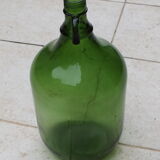 Ancienne bouteille verte, bonbonne en verre 5L