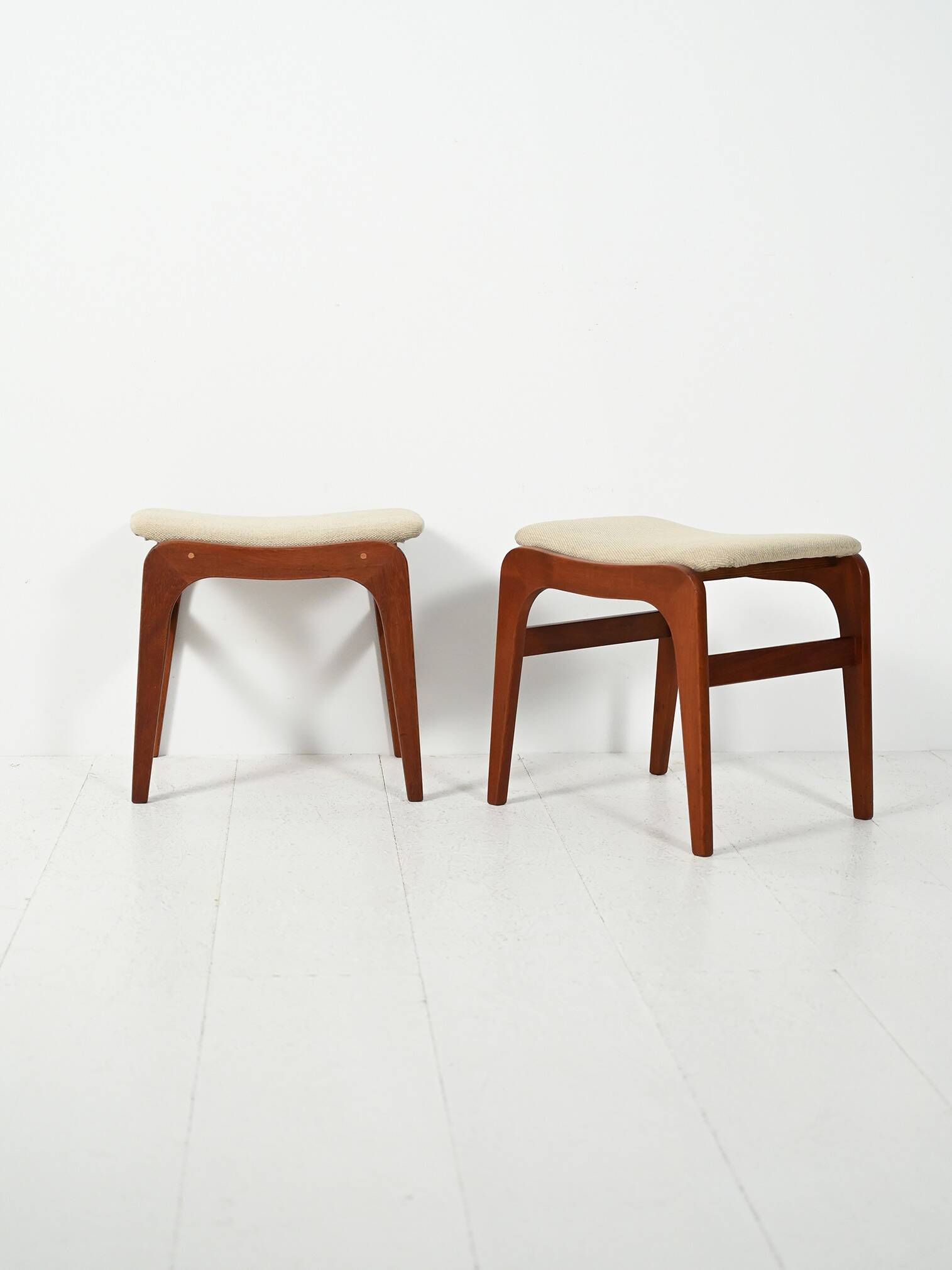 Pair of Vinatge Danish stools in teak