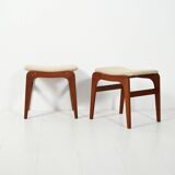 Pair of Vinatge Danish stools in teak