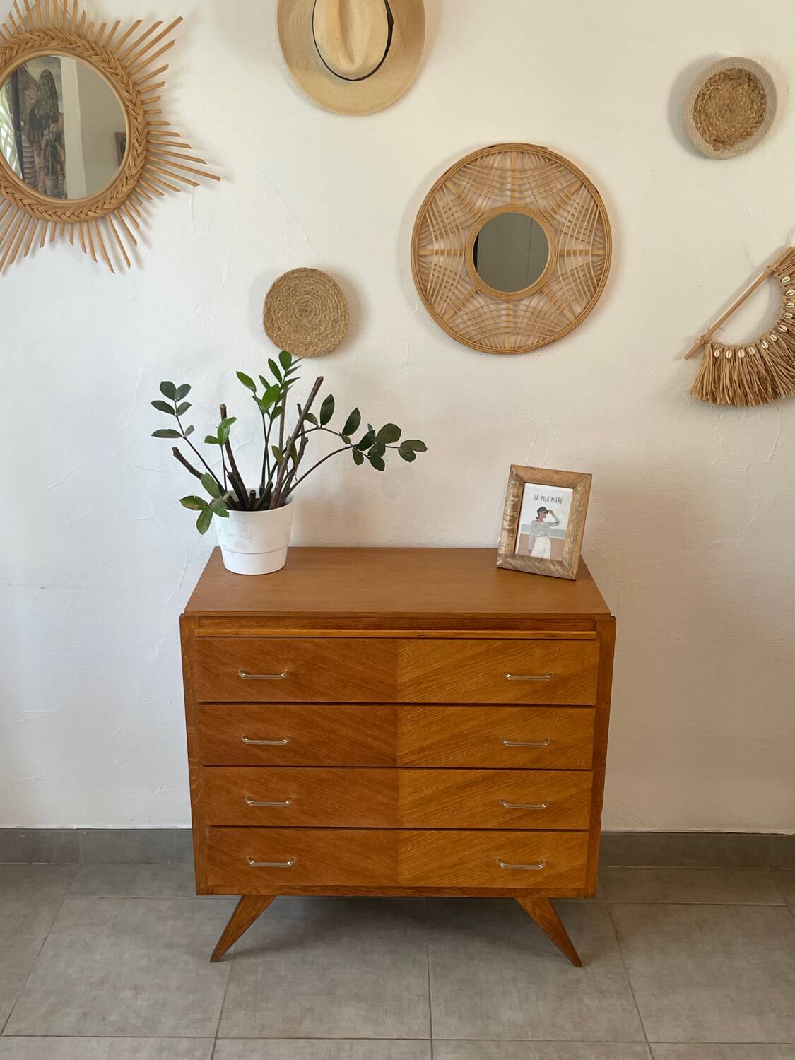 Charmante commode vintage en chêne