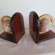 Bookends made of formica and globes.