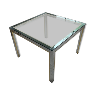 Table de salon chrome laiton