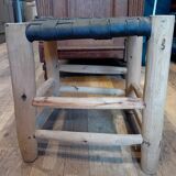 Stool made from lemon wood and recycled tires