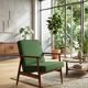 Mid Century Lounge Chair Vintage Moss Wool, Poland 1960
