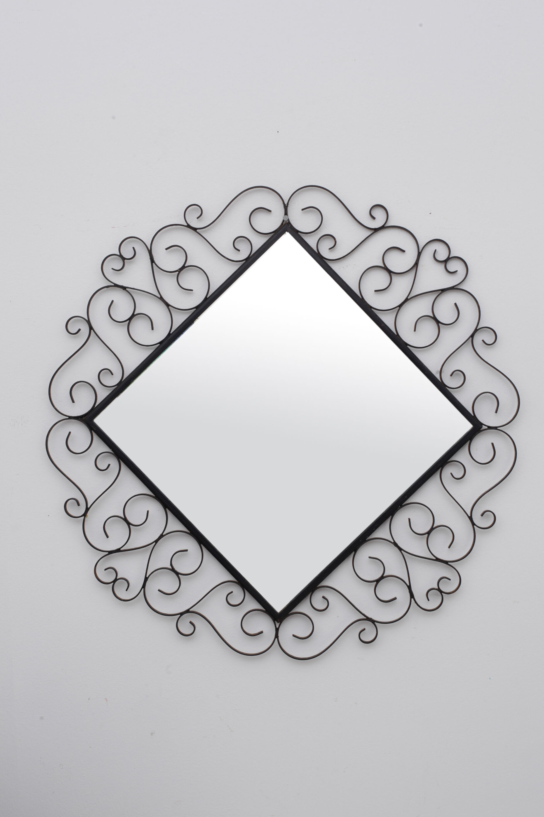 Chaty Vallauris wrought iron mirror 38cm