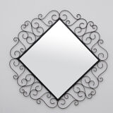 Miroir Chaty Vallauris en fer forgé 38cm