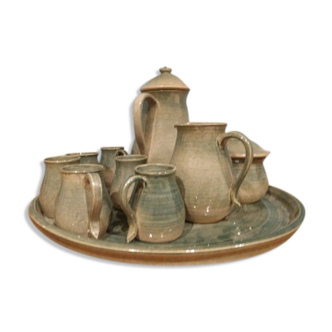 Coffee service in blue sandstone