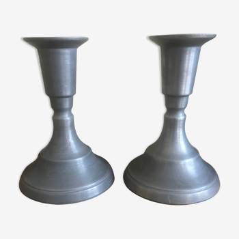 Tin candle holders