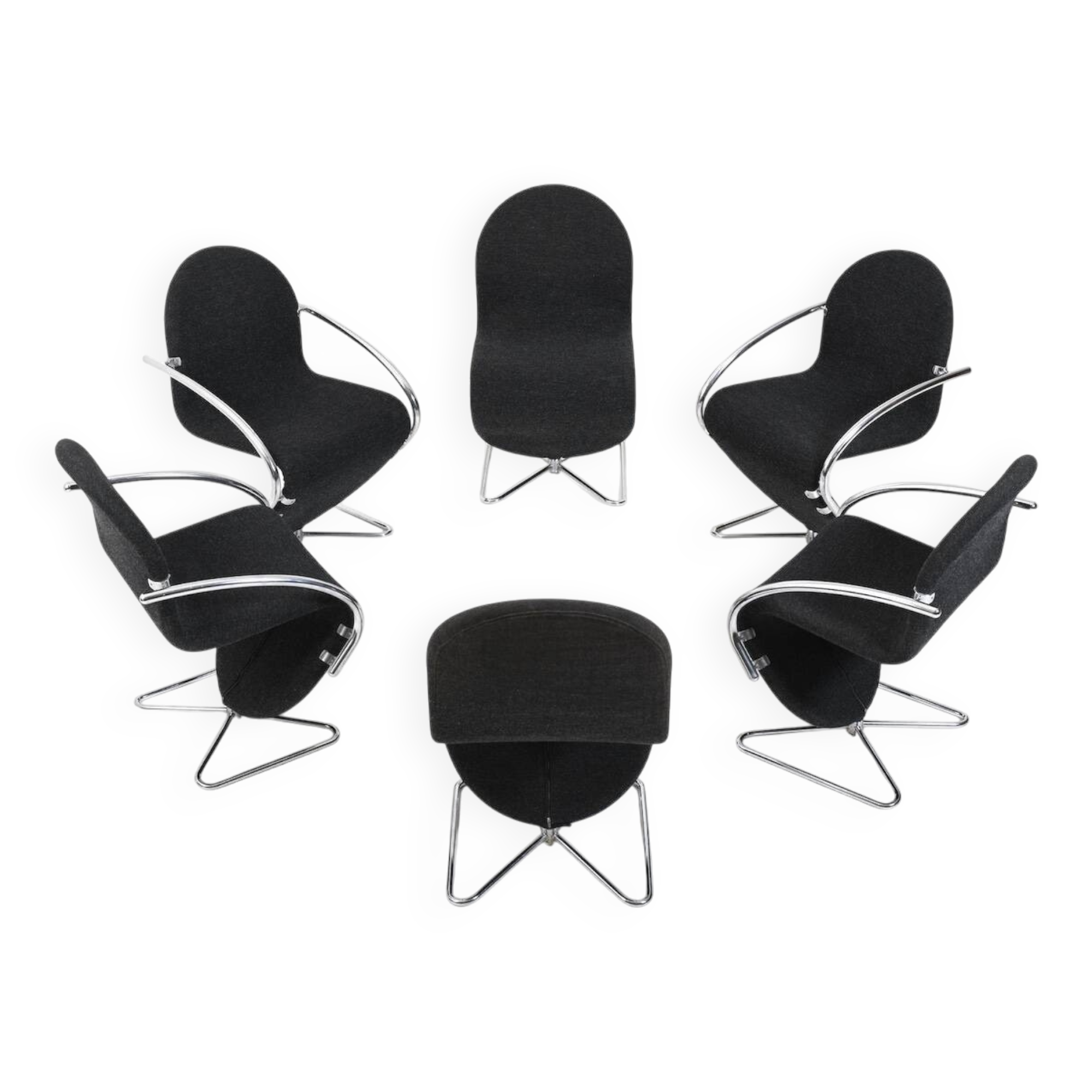 Verner Panton for Fritz Hansen 1973 Series 1-2-3 Butterfly Base