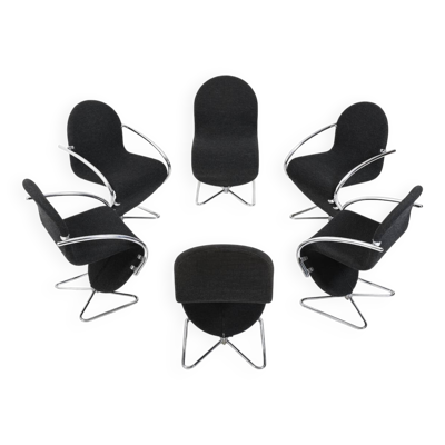 Verner Panton pour Fritz Hansen 1973 Série 1-2-3 Base Papillon