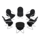 Verner Panton for Fritz Hansen 1973 Series 1-2-3 Butterfly Base