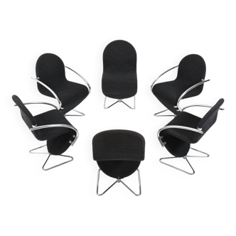 Verner Panton pour Fritz Hansen 1973 Série 1-2-3 Base Papillon