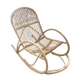 Rocking-chair en rotin