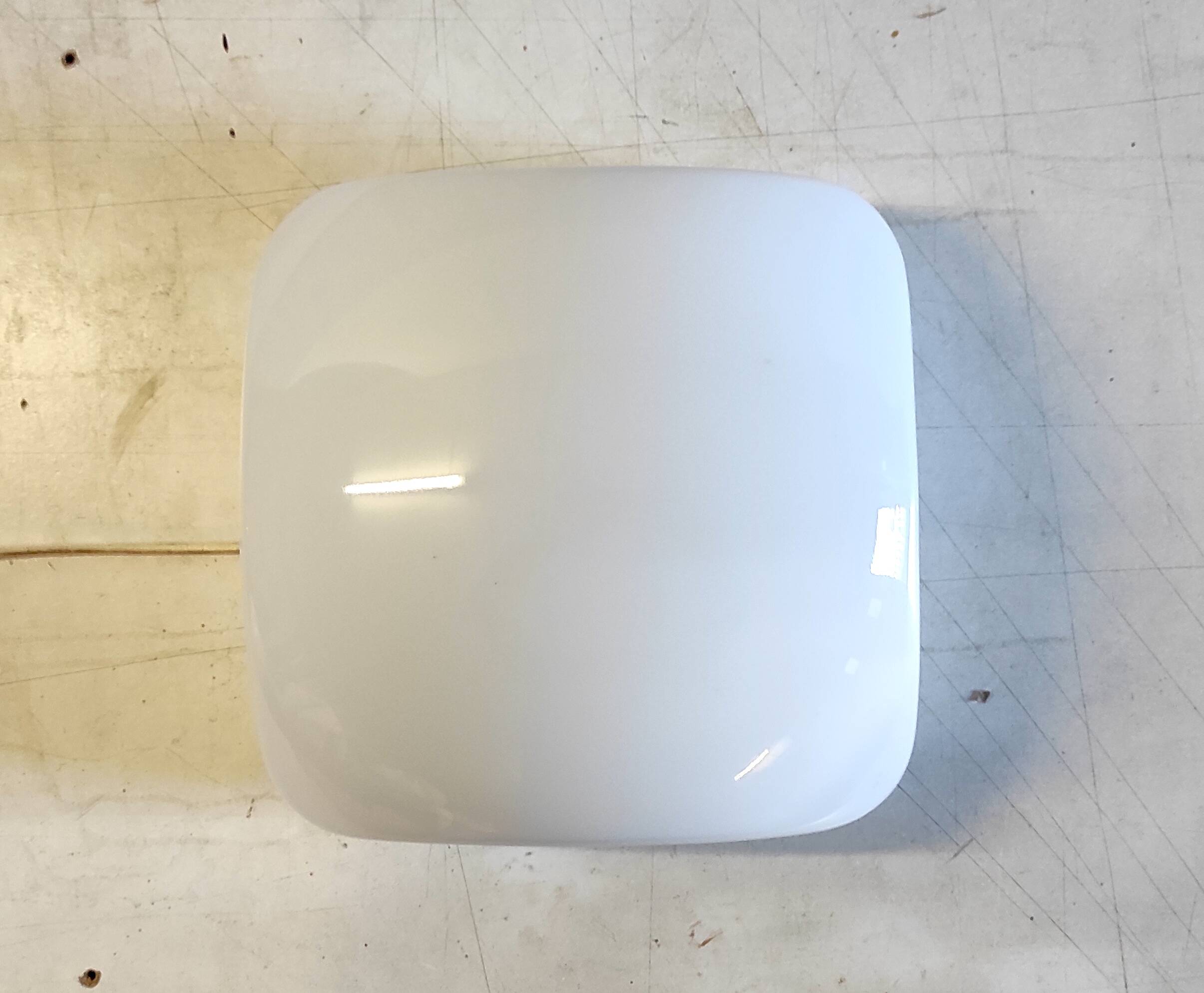 Plafonnier ou applique globe opaline carré 25 cm - mid. XXème