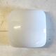 Square opaline globe ceiling or wall light, 25 cm - mid-20th century
