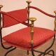 Fauteuil Curule En Fer Forgé Et Bronze