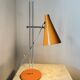 Vintage Mid-Century Table Lamp by Josef Hůrka for Lidokov | Orange & Chrome