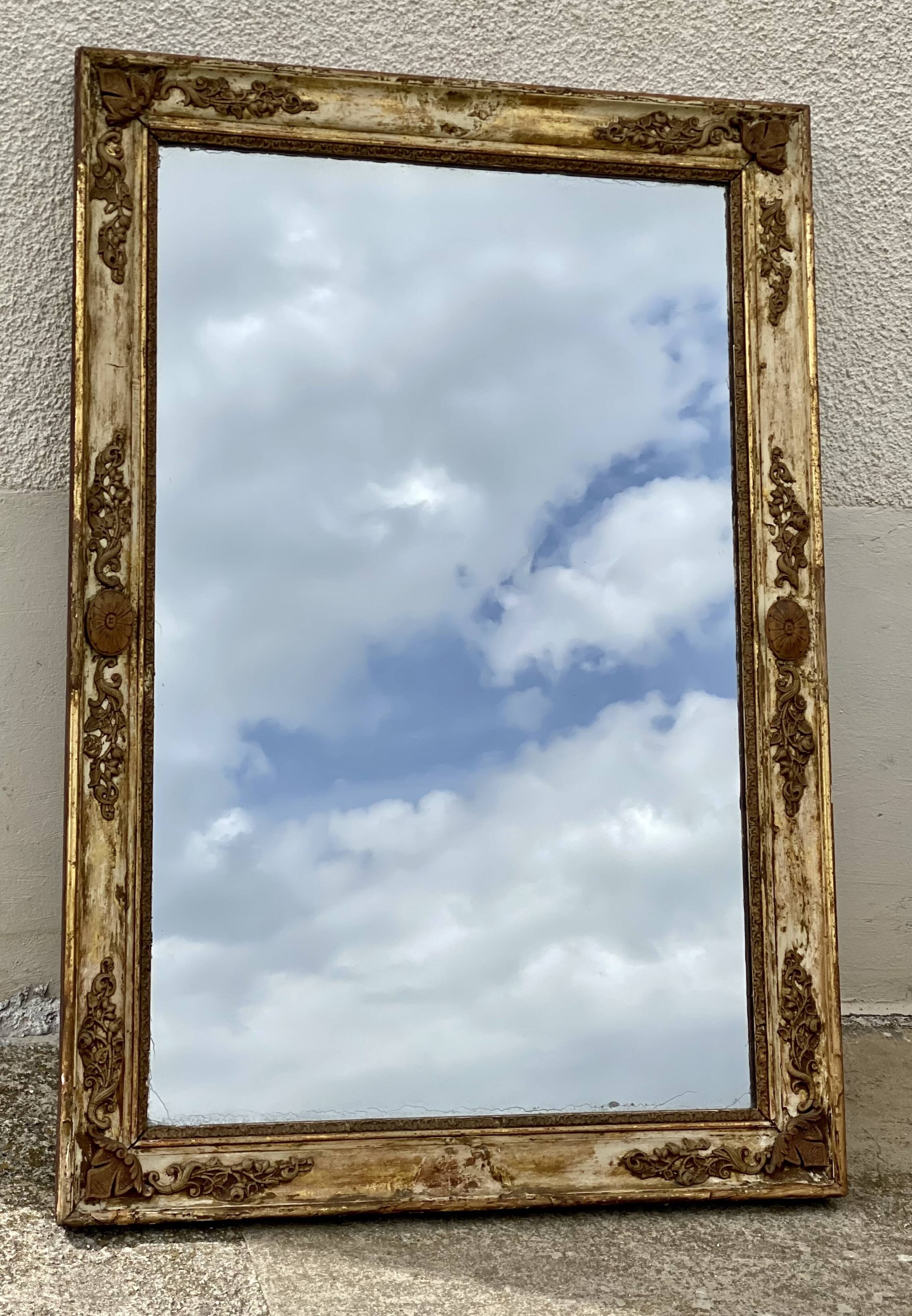 Large vintage decorative mirror