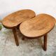 Pair of small wooden stools
