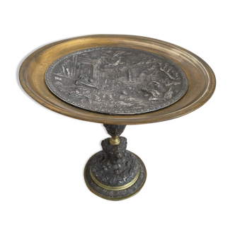 Coupe sur pied, bronze, Epoque Napoléon III, scène dans le goût de l'antique,XIXème, France