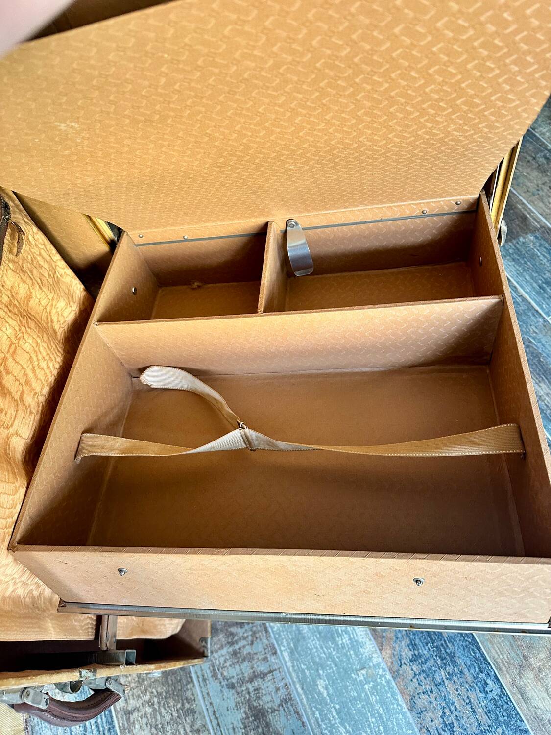 Antique cabin trunk in vellum