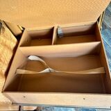 Old cabin trunk in vellum
