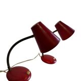 Ensemble de 2 lampes de table / veilleuses rouges vintage
