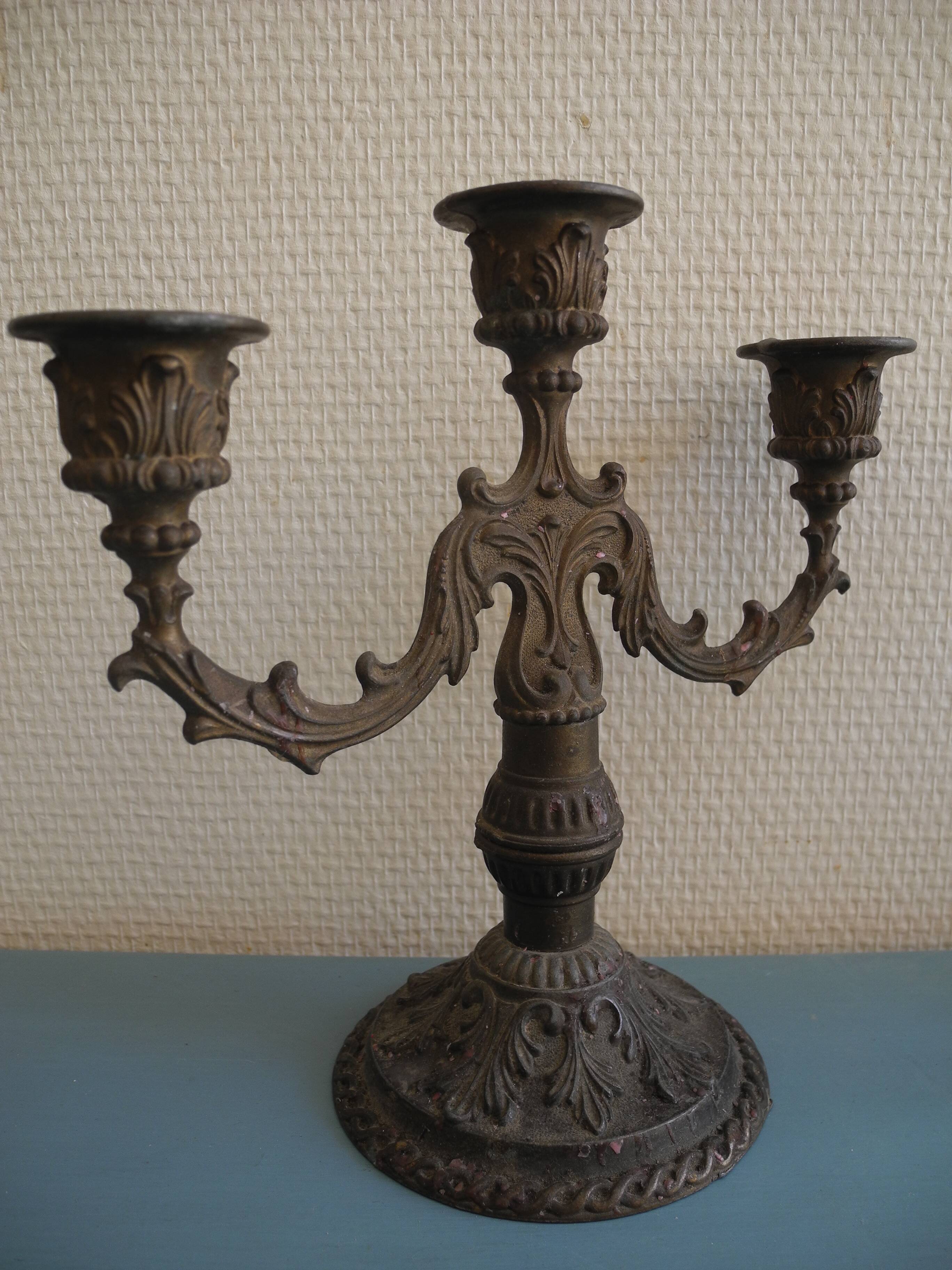Pair of candlesticks gada vintage deco candlesticks