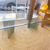 Italian glass coffee table — Luigi Massoni 1970