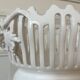 Handmade openwork ceramic fruit bowl