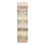 Vintage Brown Beige Turkish Vintage Runner Rug, 67x254Cm