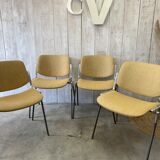 Series of 4 chairs by Piretti Giancarlo, Castelli