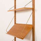 Scandinavian vintage shelving unit in oak, 1960s
